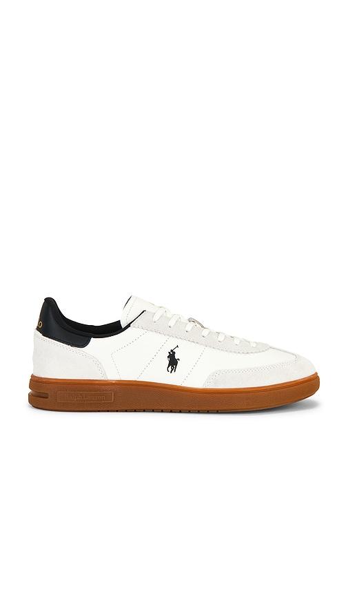 Polo Ralph Lauren Bedford Leather & Suede Low Top Sneaker in White by POLO RALPH LAUREN