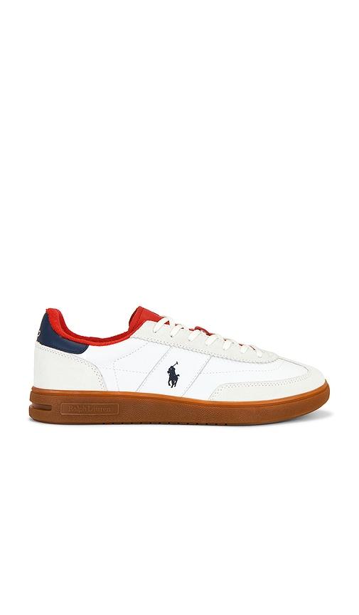 Polo Ralph Lauren Bedford Leather & Suede Low Top Sneaker in White by POLO RALPH LAUREN