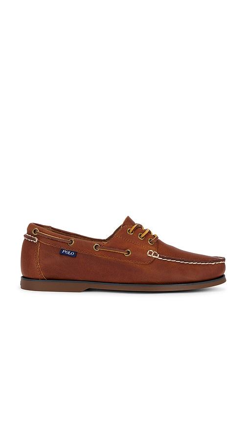 Polo Ralph Lauren Bienne Leather Boat Shoe in Brown by POLO RALPH LAUREN