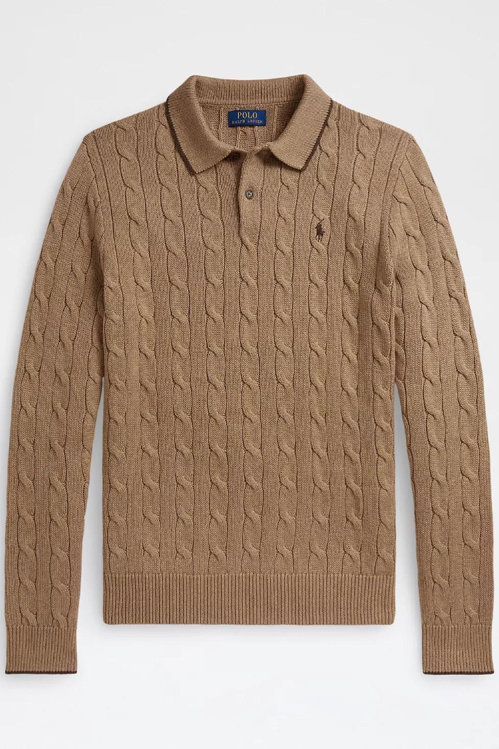 Polo Ralph Lauren Cable Knit Polo Sweater by POLO RALPH LAUREN