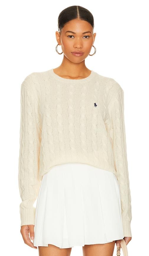 Polo Ralph Lauren Cable-Knit Wool-Cashmere Sweater in Cream by POLO RALPH LAUREN