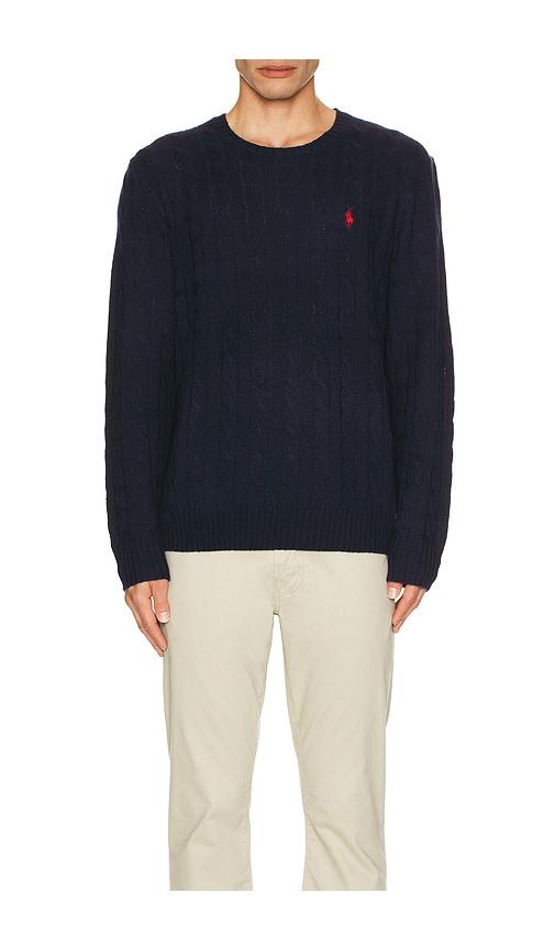 Polo Ralph Lauren Cable-Knit Wool-Cashmere Sweater in Navy by POLO RALPH LAUREN