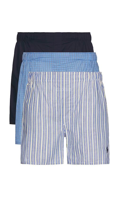 Polo Ralph Lauren Classic Fit Cotton Boxer 3 Pack in Multi by POLO RALPH LAUREN