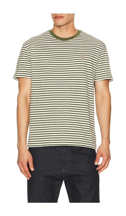 Polo Ralph Lauren Classic Fit Striped Jersey T-Shirt in Green by POLO RALPH LAUREN