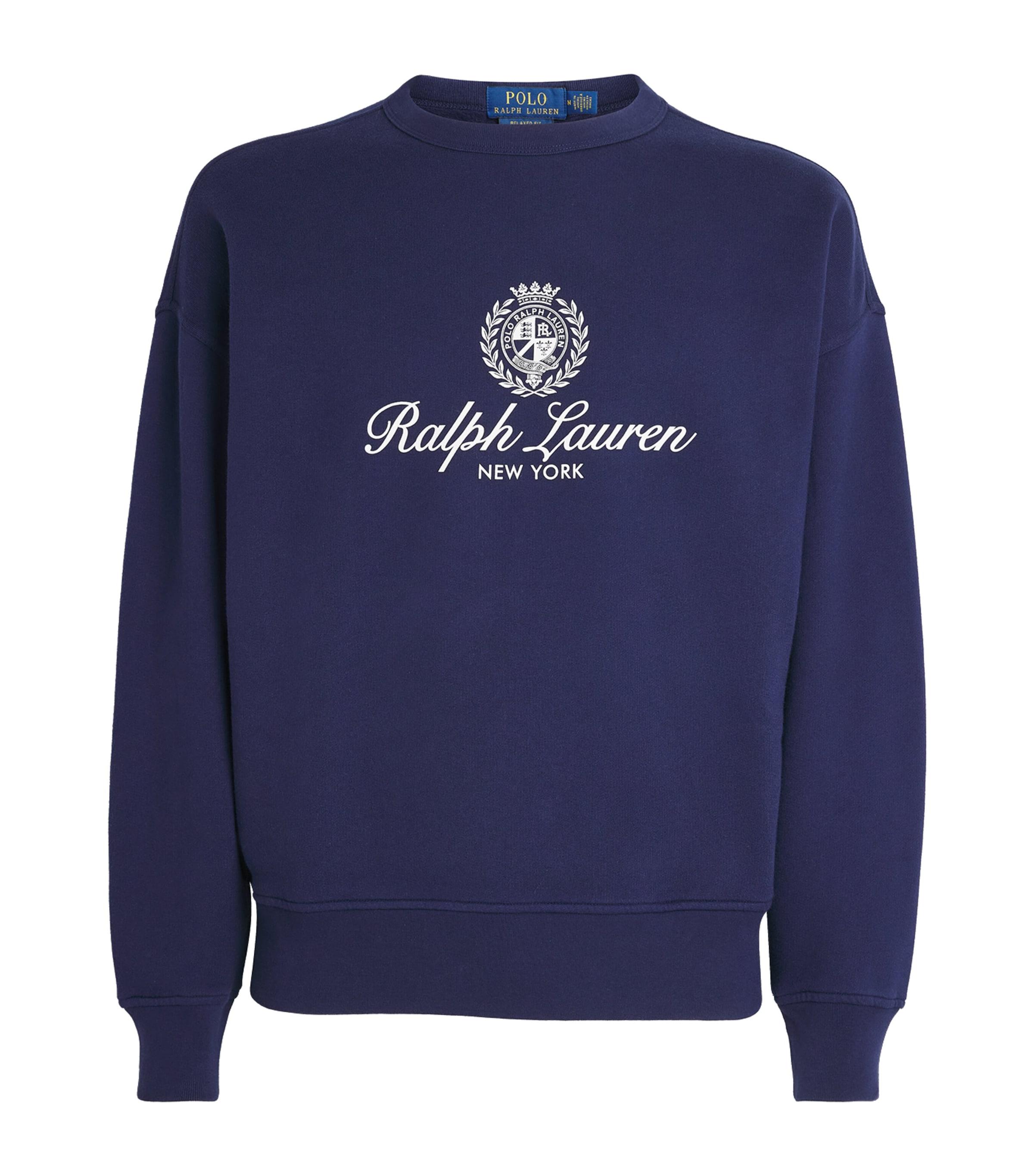 Polo Ralph Lauren Cotton-Blend Logo Crest Sweatshirt by POLO RALPH LAUREN