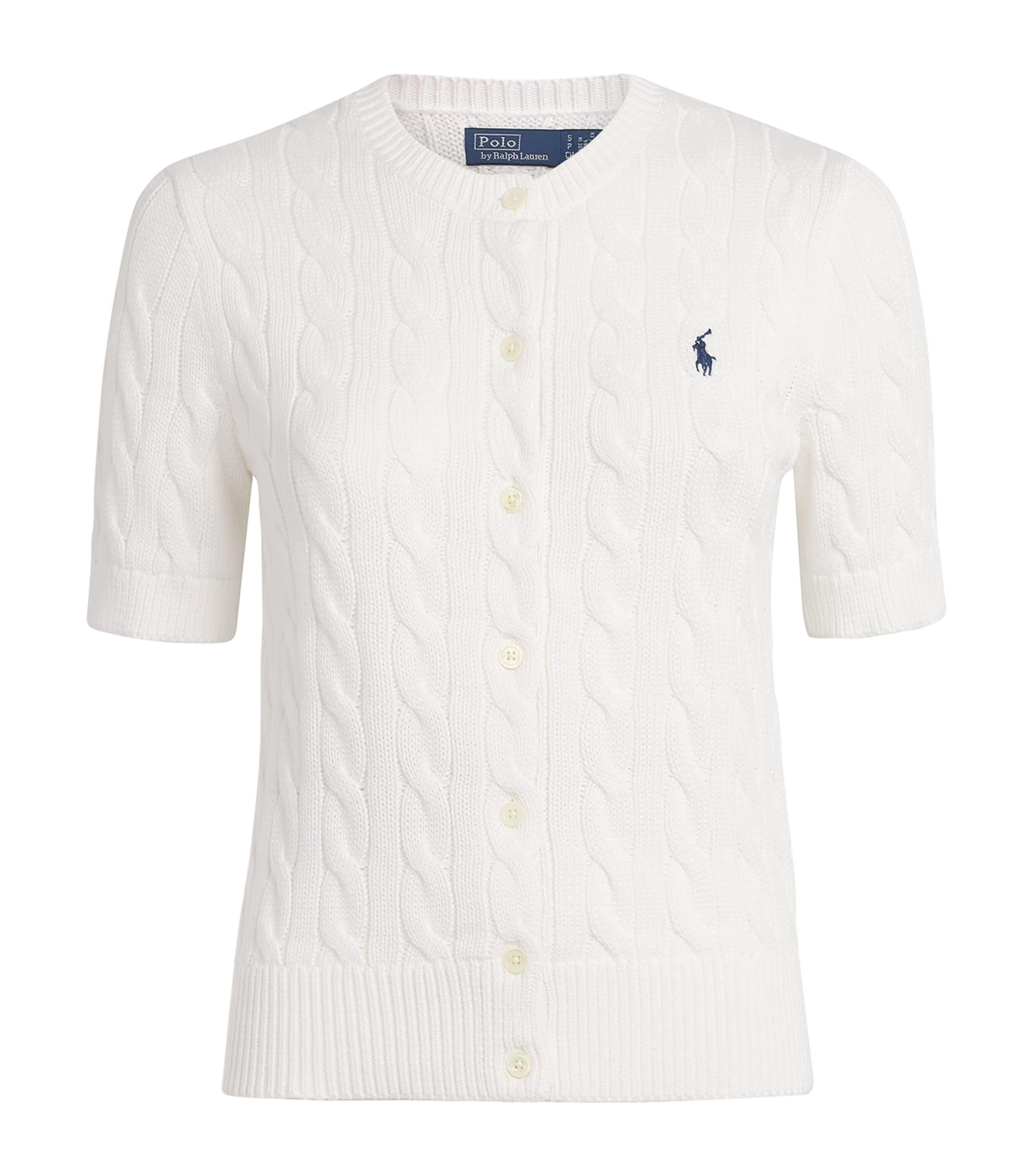 Polo Ralph Lauren Cotton Cable-Knit Short-Sleeve Cardigan by POLO RALPH LAUREN