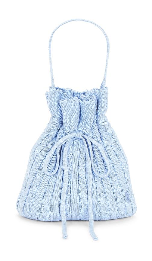Polo Ralph Lauren Cotton Cable Knit Sweater Tote Bag in Blue by POLO RALPH LAUREN