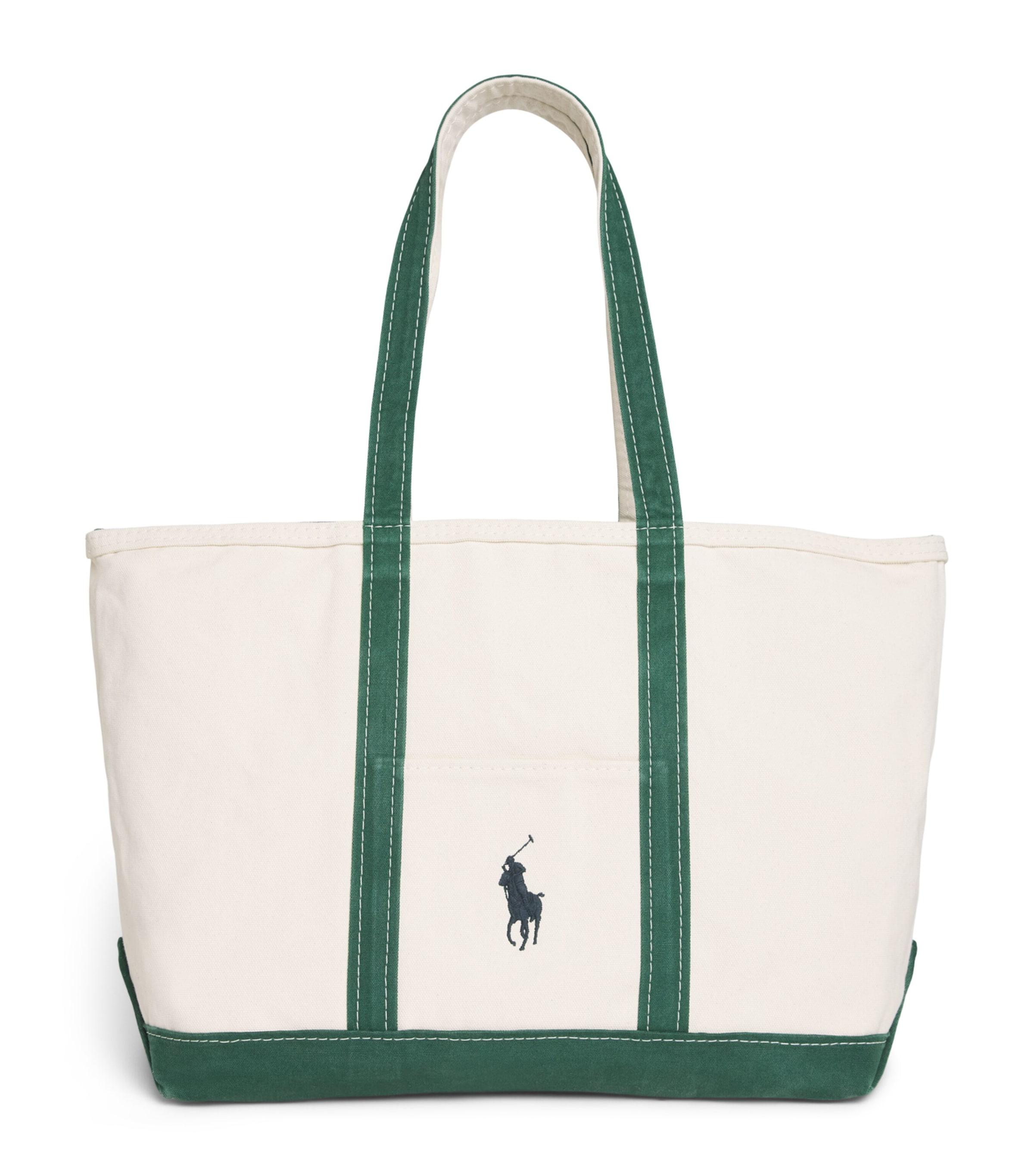 Polo Ralph Lauren Cotton Canvas Polo Pony Tote Bag by POLO RALPH LAUREN
