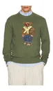 Polo Ralph Lauren Cotton Cashmere Blend Hudson Valley Bear Sweater in Green by POLO RALPH LAUREN Polo Ralph Lauren Cotton Cashmere Blend Hudson Valley Bear Sweater in Green by POLO RALPH LAUREN