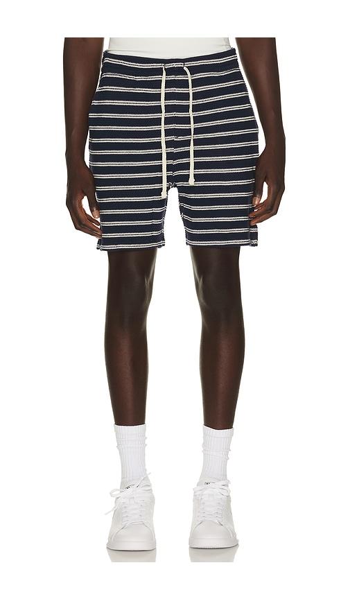 Polo Ralph Lauren Cotton Club Bar Stripe Textured Pull On Short in Cream by POLO RALPH LAUREN