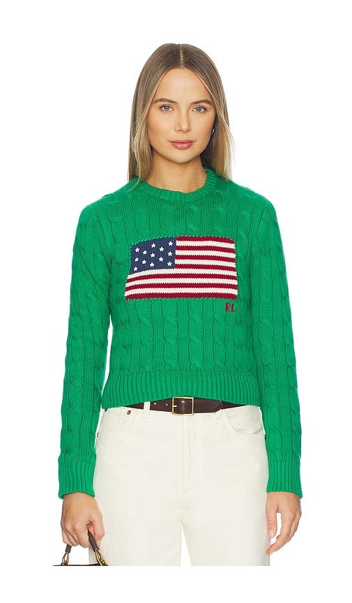 Polo Ralph Lauren Cotton Crewneck Pullover Sweater in Green by POLO RALPH LAUREN