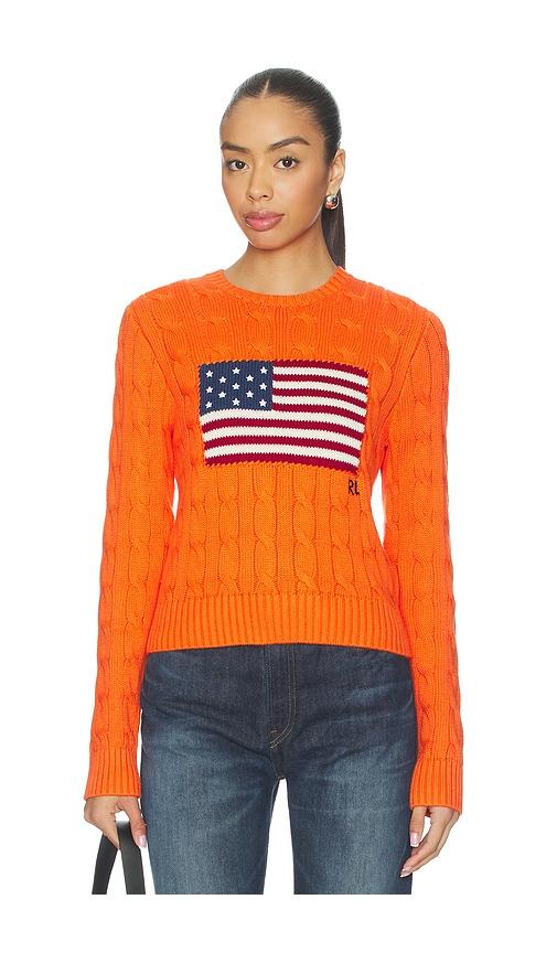 Polo Ralph Lauren Cotton Crewneck Pullover Sweater in Orange by POLO RALPH LAUREN
