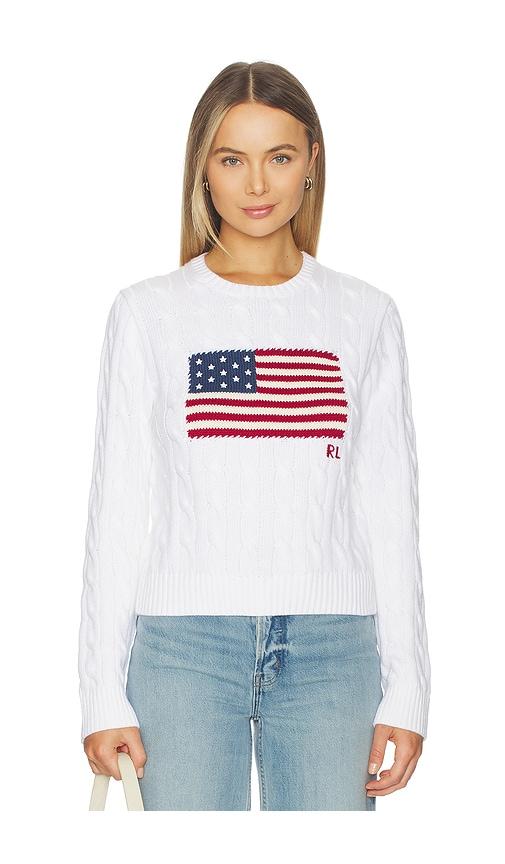 Polo Ralph Lauren Cotton Crewneck Pullover Sweater in White by POLO RALPH LAUREN