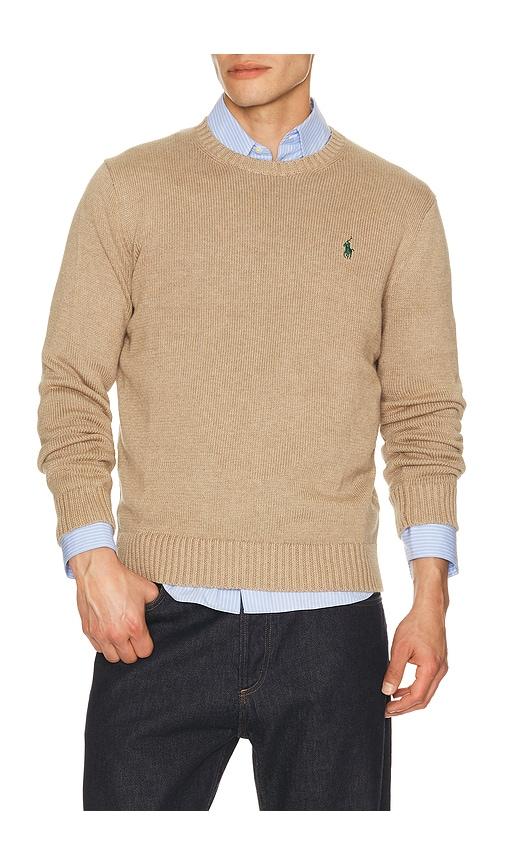 Polo Ralph Lauren Cotton Crewneck Sweater in Brown by POLO RALPH LAUREN