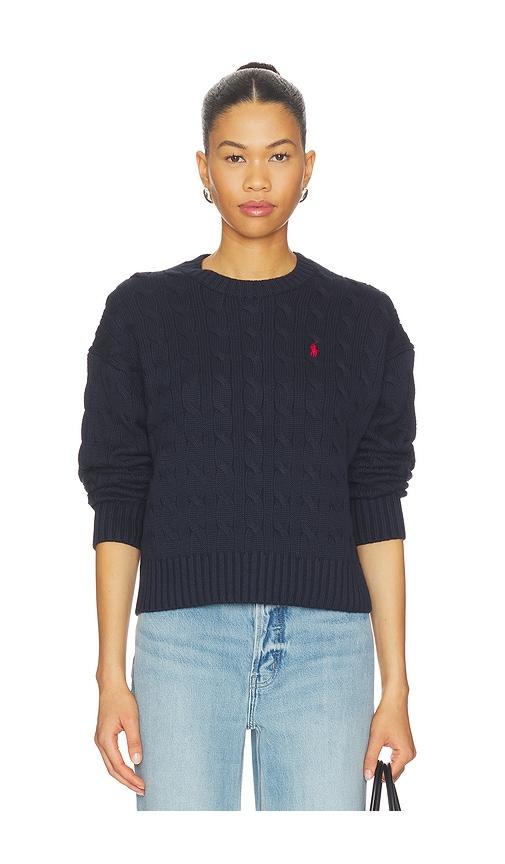 Polo Ralph Lauren Cotton Crewneck Sweater in Navy by POLO RALPH LAUREN