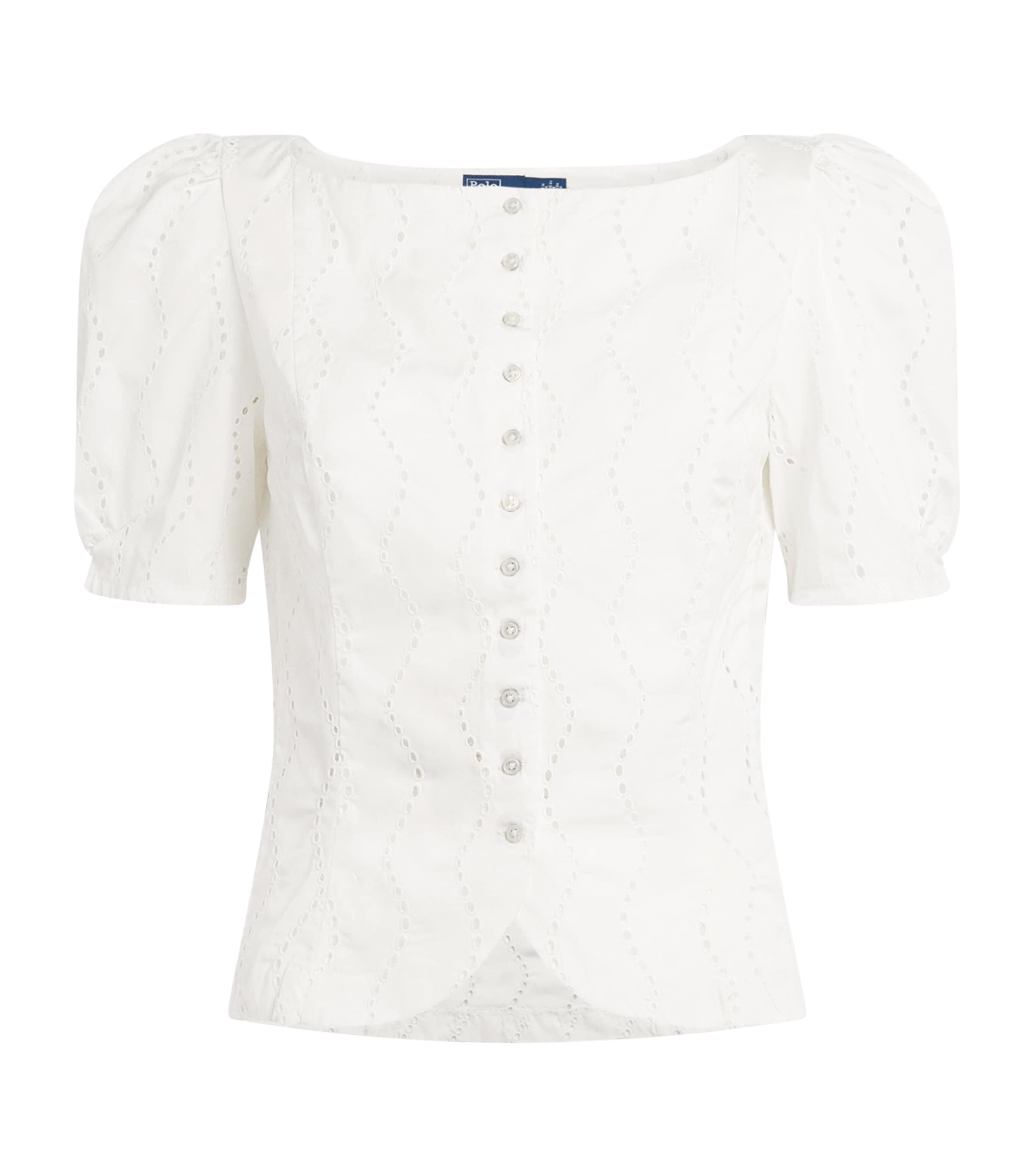 Polo Ralph Lauren Cotton Eyelet Blouse by POLO RALPH LAUREN