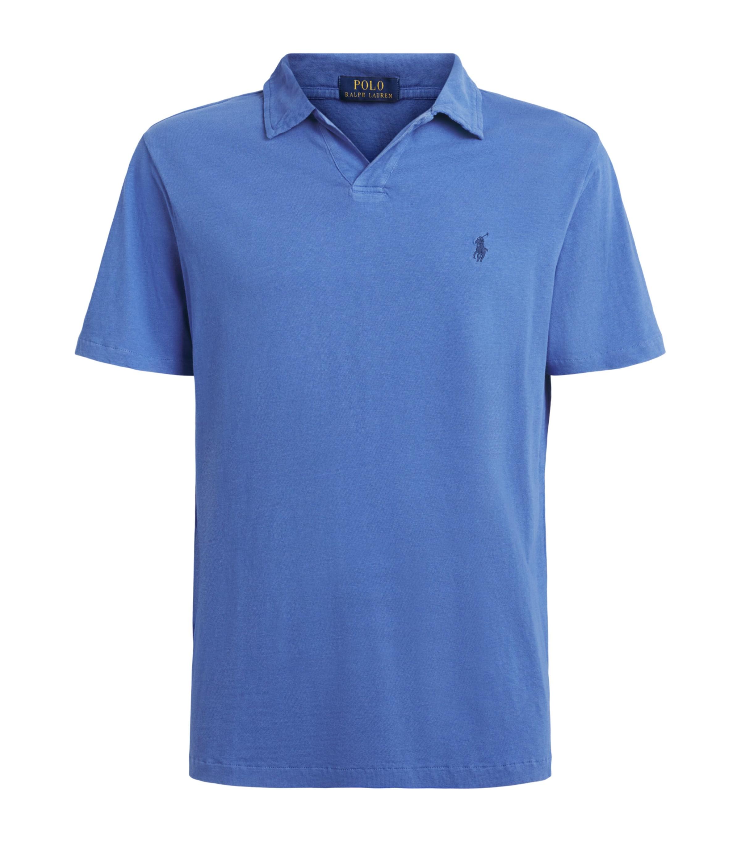 Polo Ralph Lauren Cotton-Linen Open-Collar Polo Shirt by POLO RALPH LAUREN