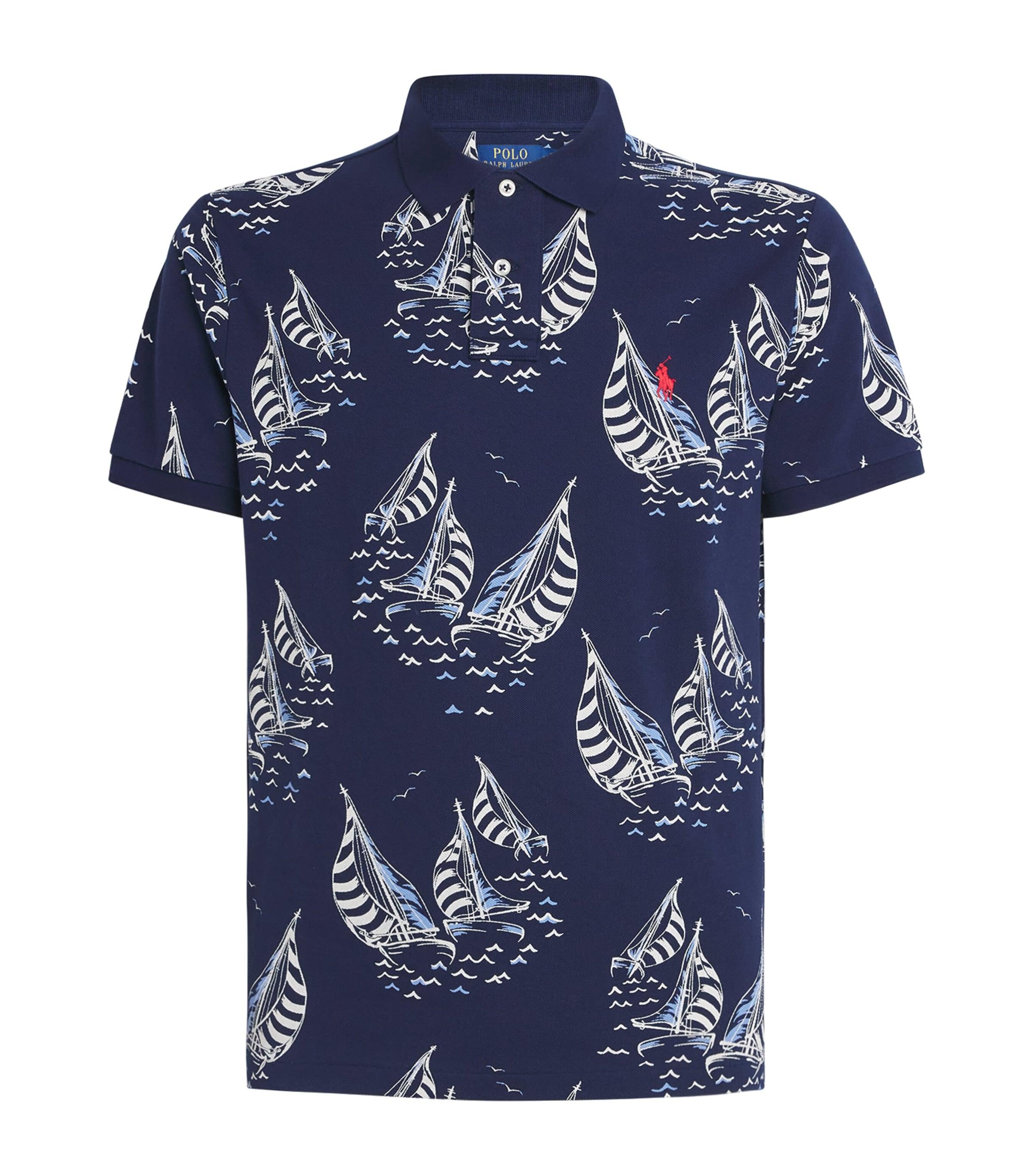 Polo Ralph Lauren Cotton-Mesh Sailboat Polo Shirt by POLO RALPH LAUREN