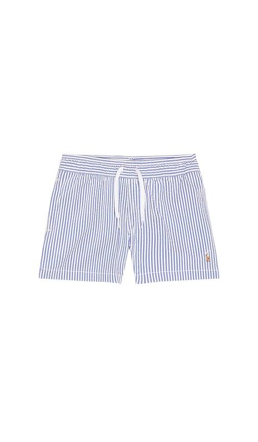 Polo Ralph Lauren Cotton Poly Blend Traveler Swim Trunk in Blue by POLO RALPH LAUREN