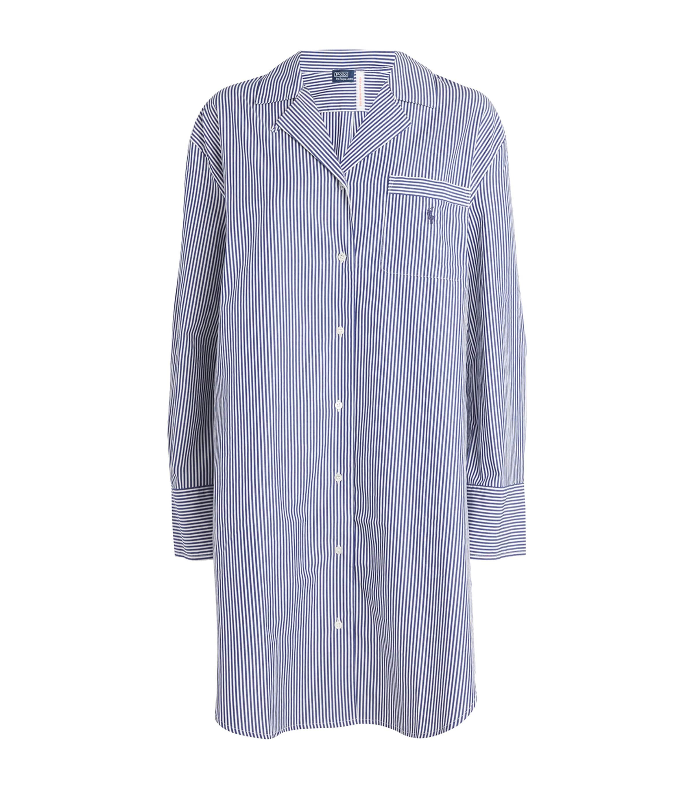 Polo Ralph Lauren Cotton Poplin Stripe Pyjama Shirt by POLO RALPH LAUREN