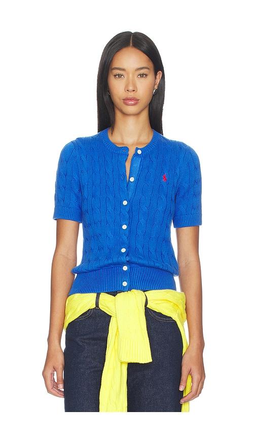 Polo Ralph Lauren Cotton Short Sleeve Cardigan Sweater in Blue by POLO RALPH LAUREN