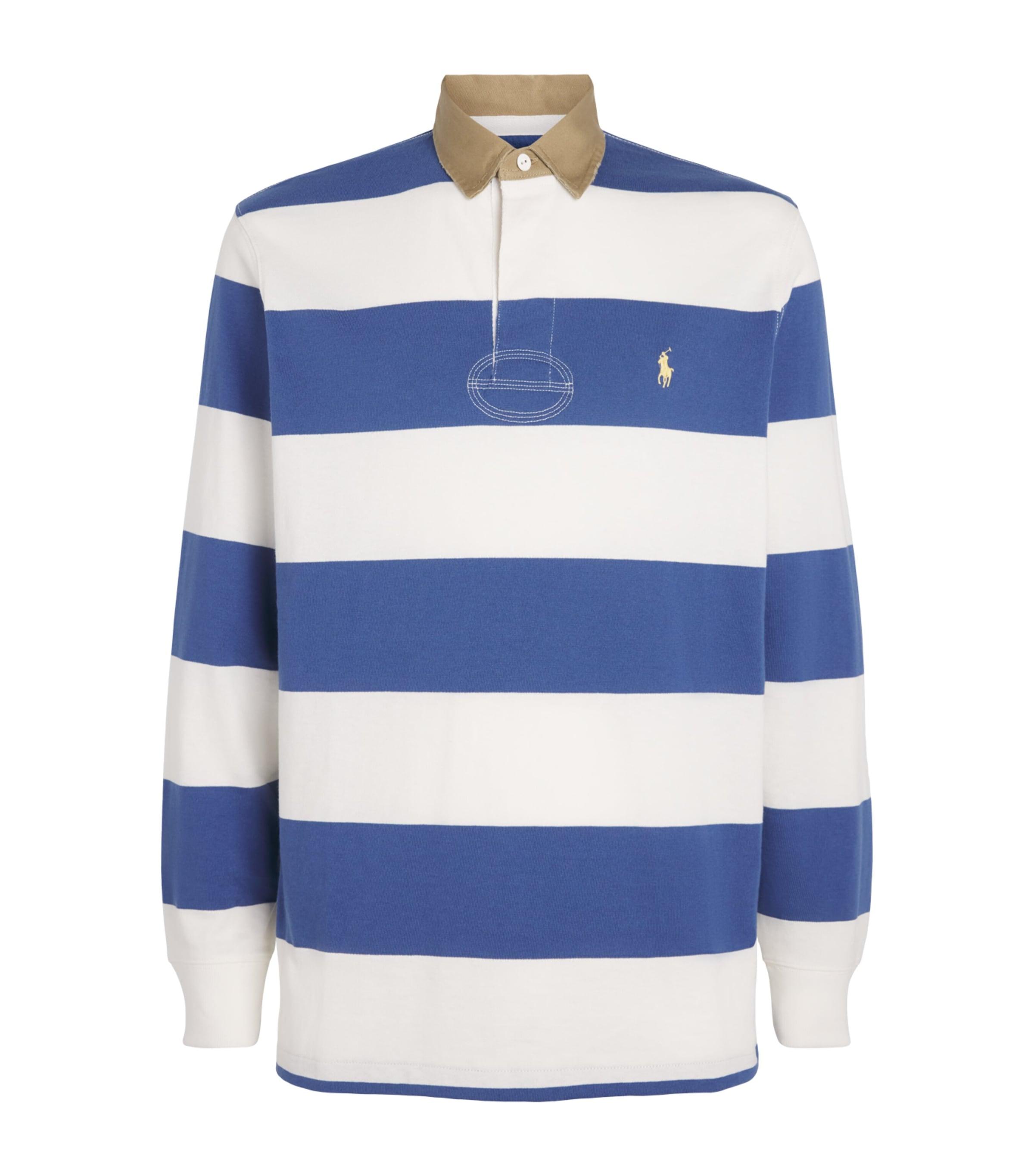 Polo Ralph Lauren Cotton Stripe Polo Pony Rugby Shirt by POLO RALPH LAUREN