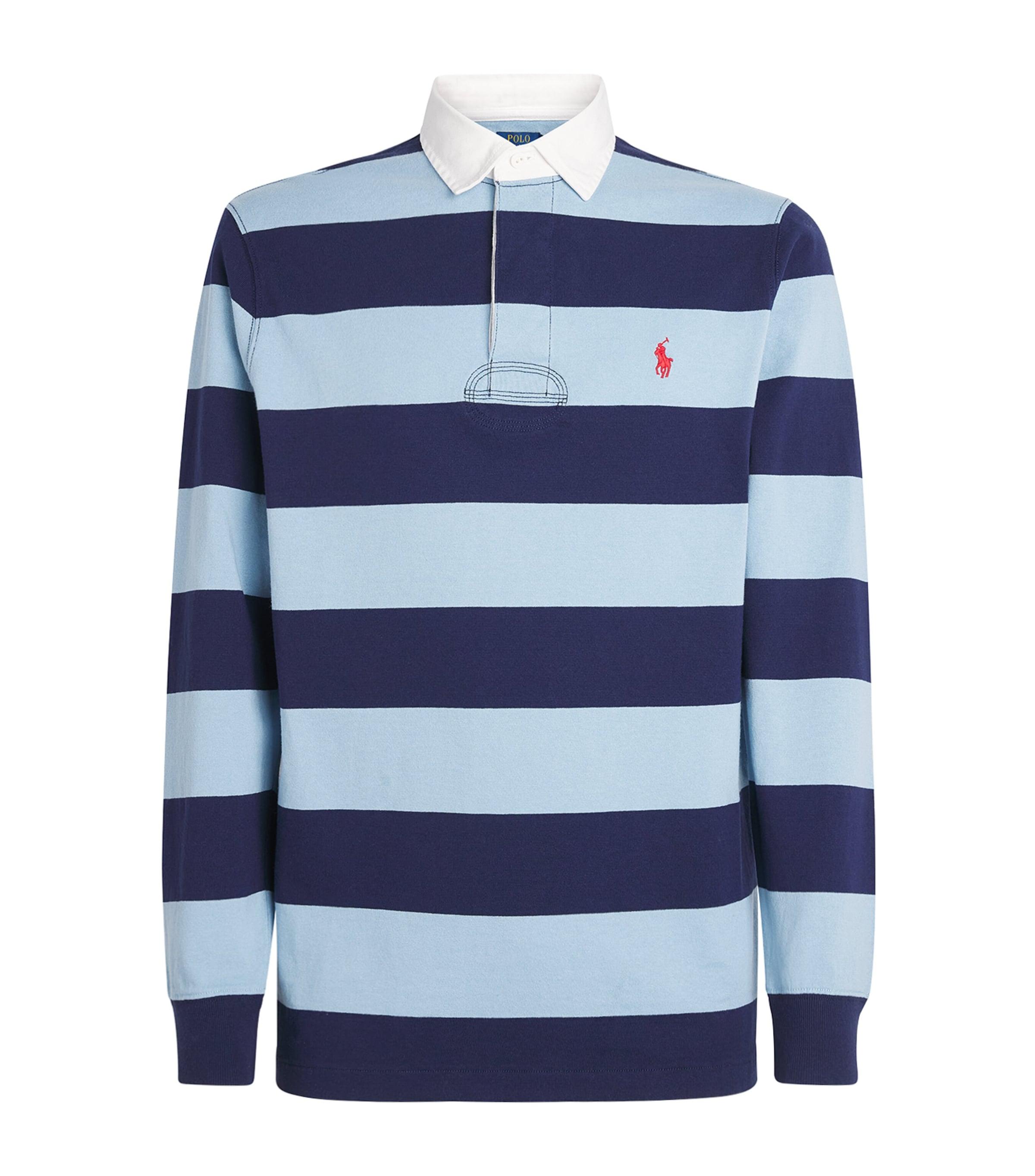 Polo Ralph Lauren Cotton Stripe Polo Pony Rugby Shirt by POLO RALPH LAUREN