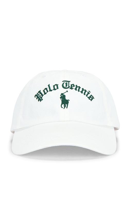 Polo Ralph Lauren Cotton Twill Polo Tennis Sport Cap in White by POLO RALPH LAUREN