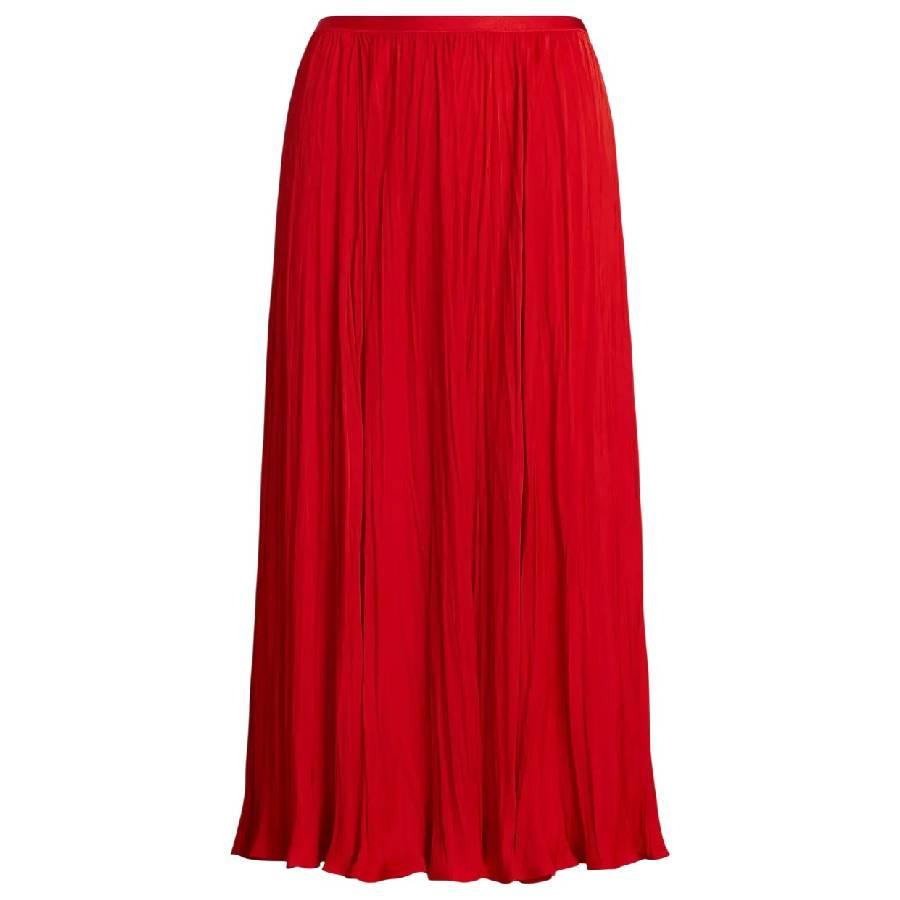 Polo Ralph Lauren Crinkled A-Line Midi Skirt by POLO RALPH LAUREN