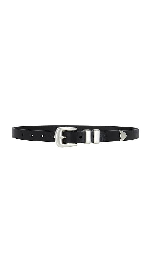 Polo Ralph Lauren Distressed Leather 4p Belt in Black by POLO RALPH LAUREN
