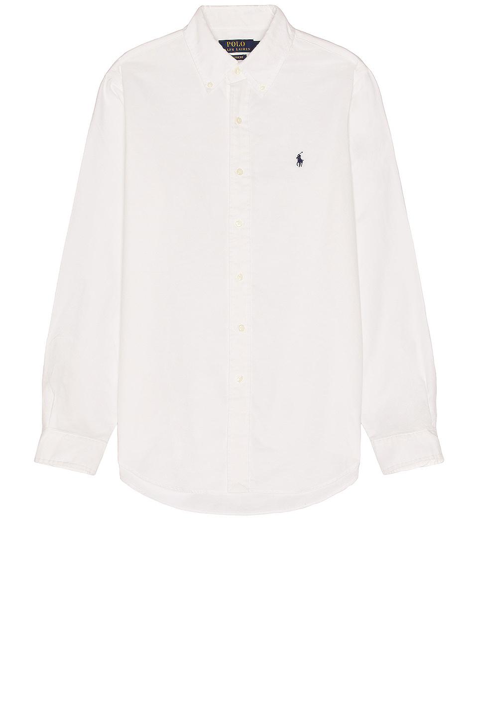 Polo Ralph Lauren Garment Dyed Oxford Shirt in White by POLO RALPH LAUREN