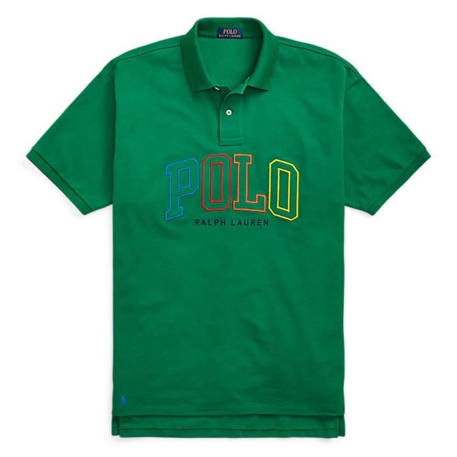 Polo Ralph Lauren Green 20/1 Big Fit Logo Mesh Polo Shirt by POLO RALPH LAUREN