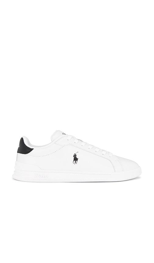 Polo Ralph Lauren Heritage Court II Leather Sneaker in White by POLO RALPH LAUREN