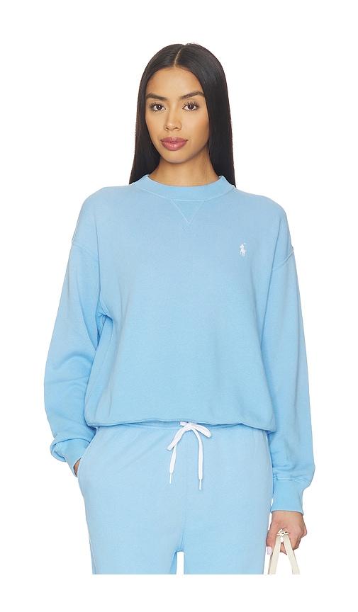 Polo Ralph Lauren Island Fleece Crewneck Sweater in Blue by POLO RALPH LAUREN