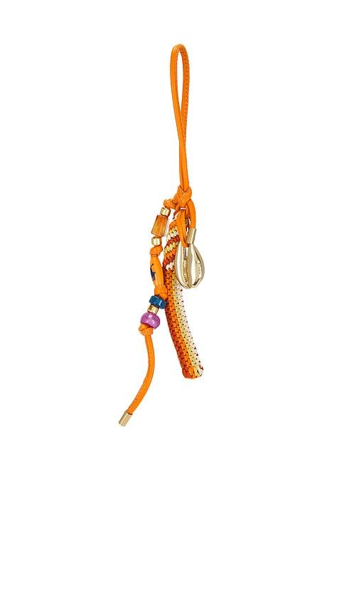 Polo Ralph Lauren Leather Bag Charm Small in Beige,Orange by POLO RALPH LAUREN