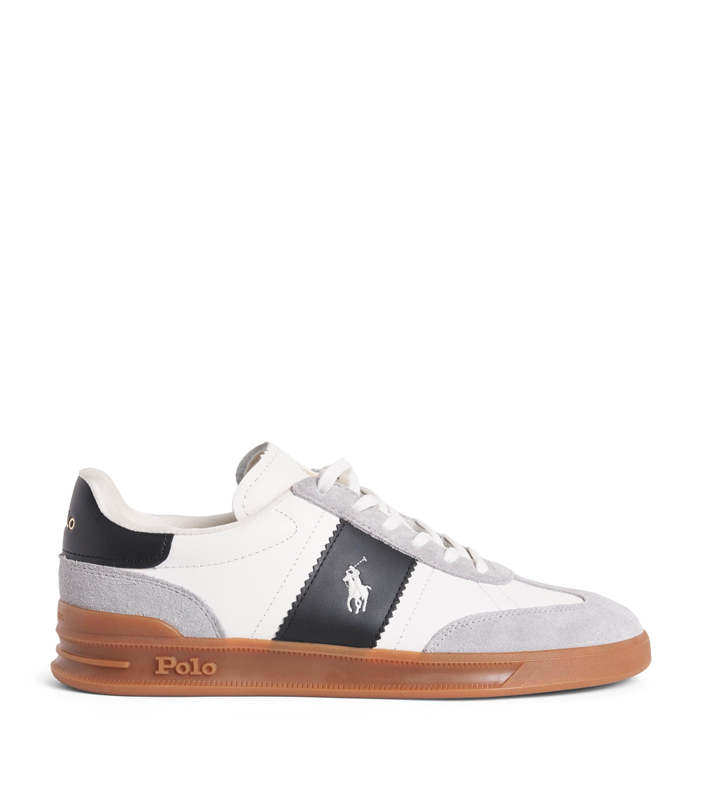 Polo Ralph Lauren Leather-Blend Heritage Court Sneakers by POLO RALPH LAUREN