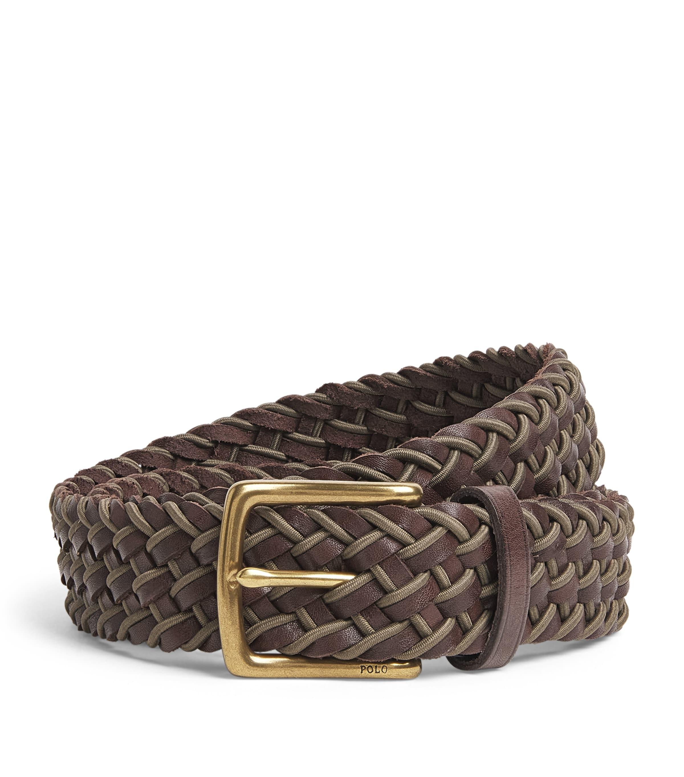 Polo Ralph Lauren Leather Woven Belt by POLO RALPH LAUREN