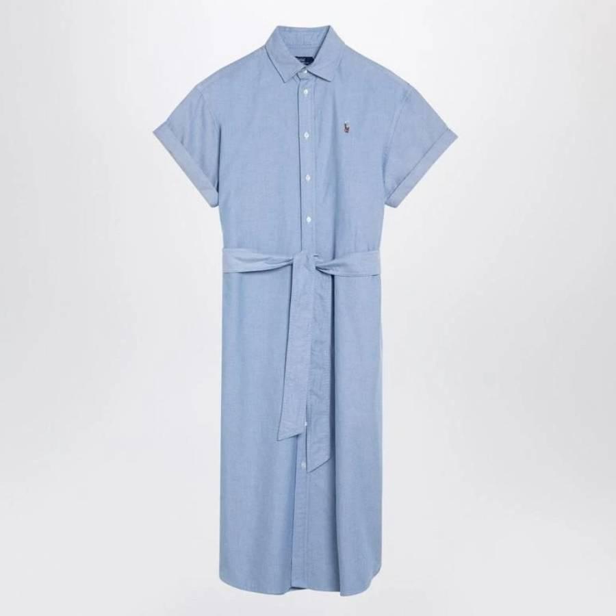 Polo Ralph Lauren Light Blue Chemisier Dress by POLO RALPH LAUREN