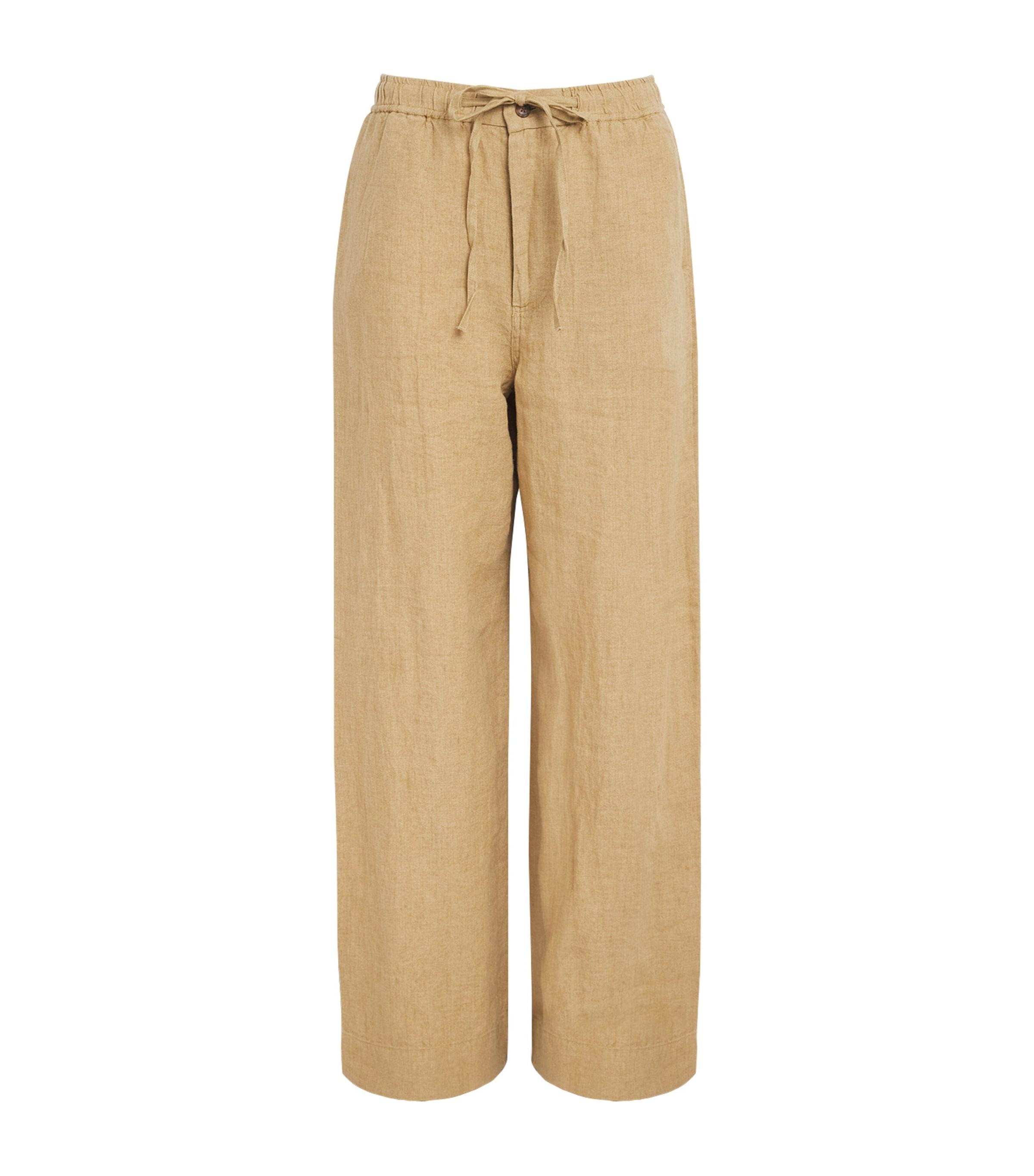 Polo Ralph Lauren Linen Drawstring Wide-Leg Trousers by POLO RALPH LAUREN