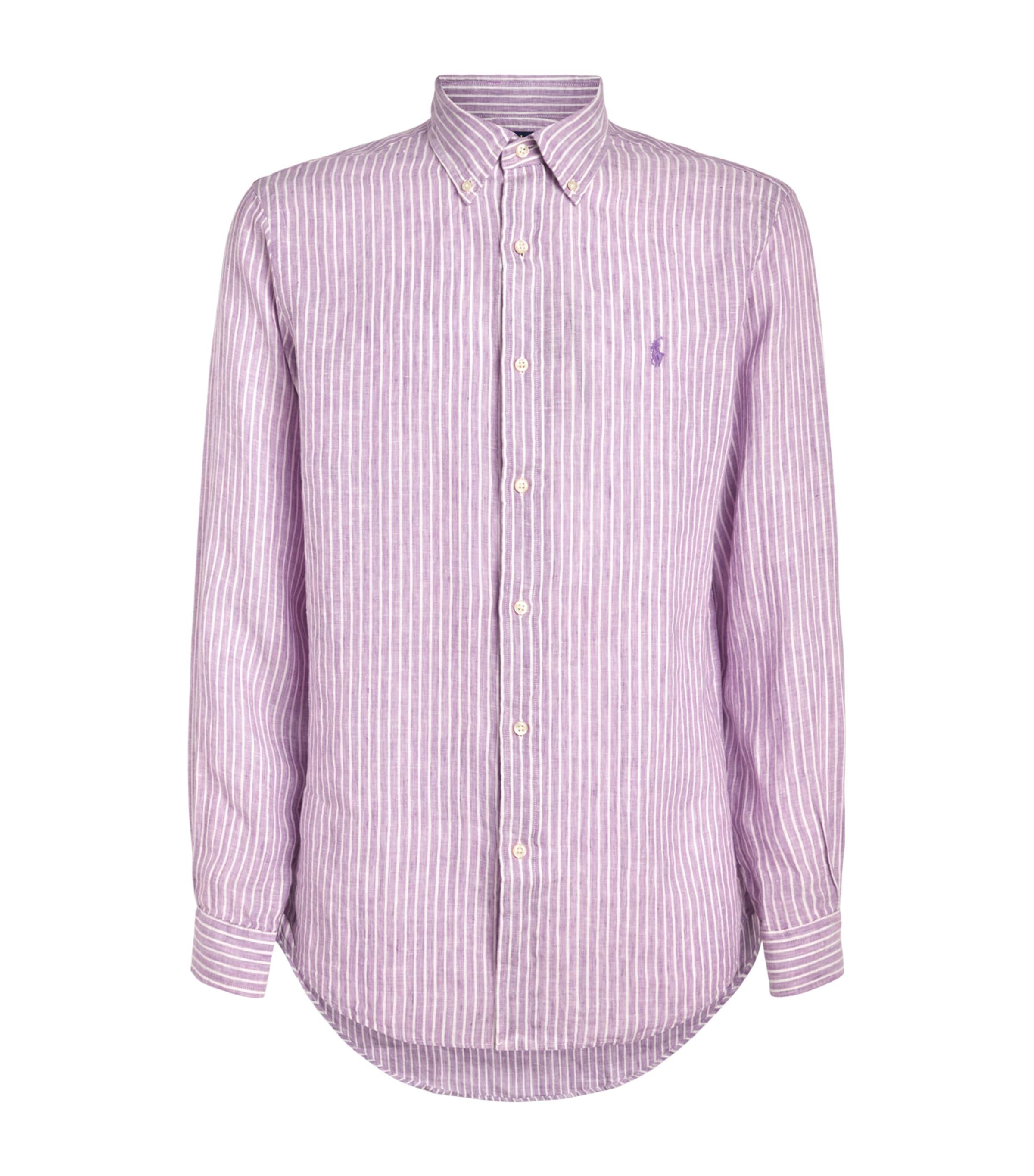 Polo Ralph Lauren Linen Striped Custom-Fit Shirt by POLO RALPH LAUREN