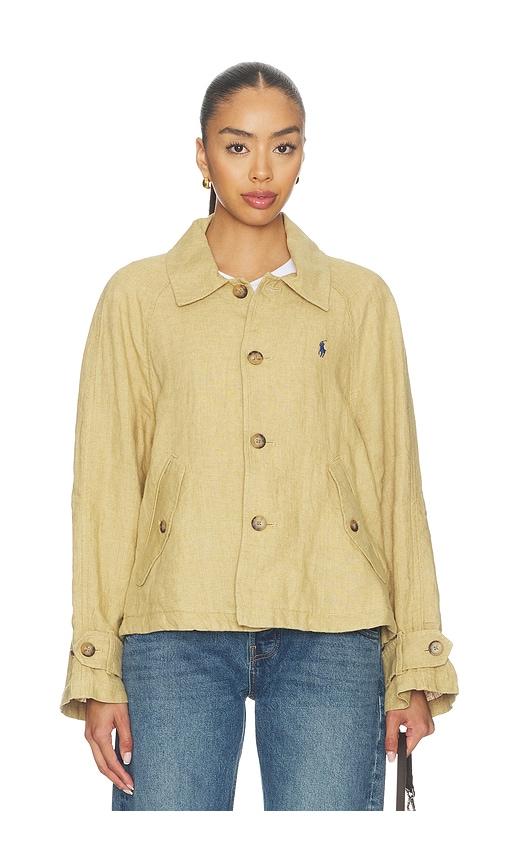 Polo Ralph Lauren Linen Windbreaker Jacket in Brown by POLO RALPH LAUREN