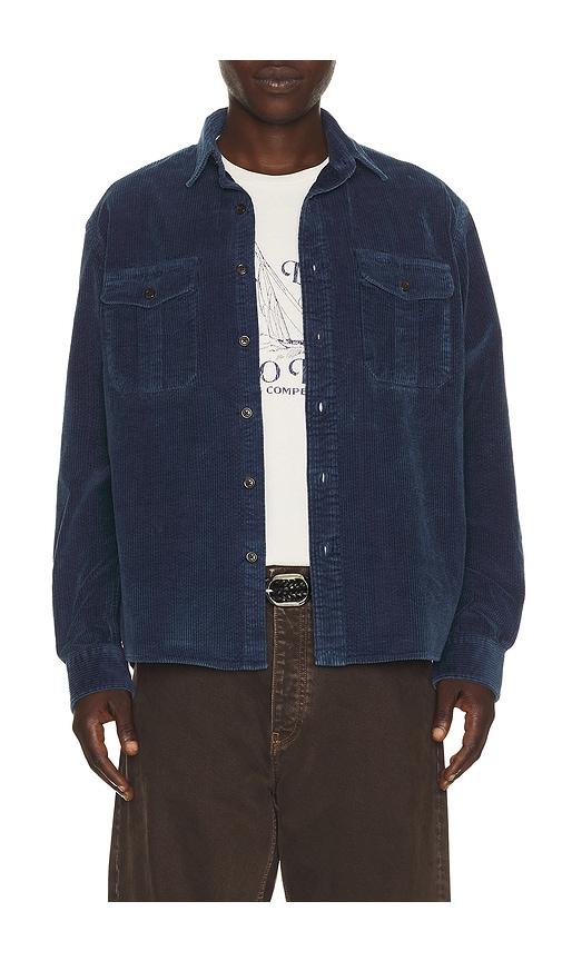 Polo Ralph Lauren Long Sleeve 8 Wale Cord Ranger Sport Shirt in Navy by POLO RALPH LAUREN