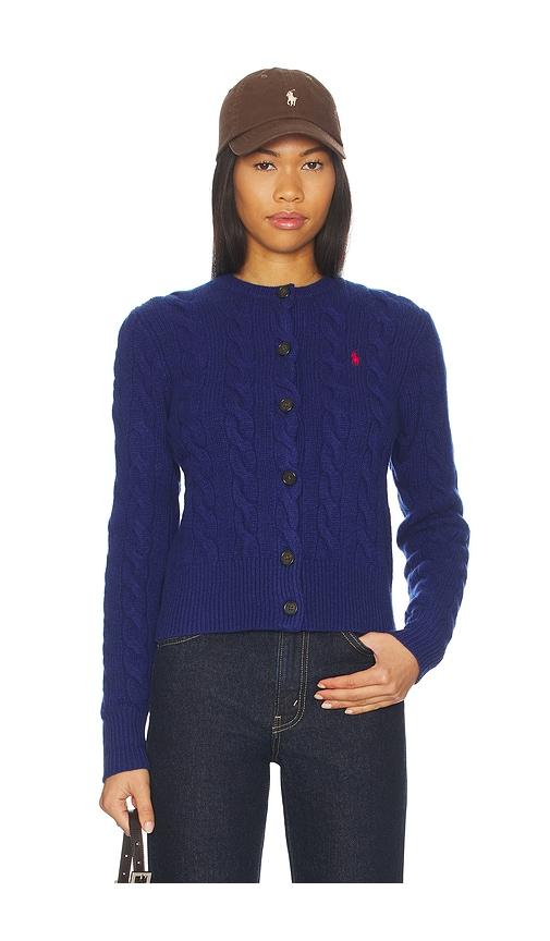 Polo Ralph Lauren Long Sleeve Cardigan in Royal by POLO RALPH LAUREN