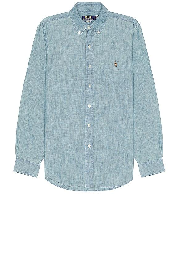 Polo Ralph Lauren Long Sleeve Chambray Sport Shirt in Denim-Light by POLO RALPH LAUREN