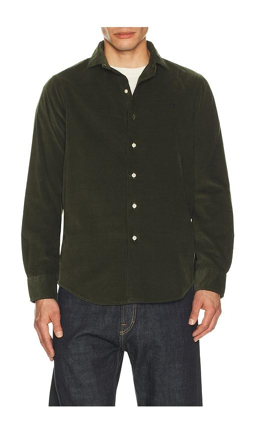 Polo Ralph Lauren Long Sleeve Corduroy Sport Shirt in Olive by POLO RALPH LAUREN