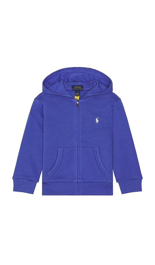 Polo Ralph Lauren Long Sleeve French Terry Sail Graphic Full Zip Hoodie in Blue by POLO RALPH LAUREN