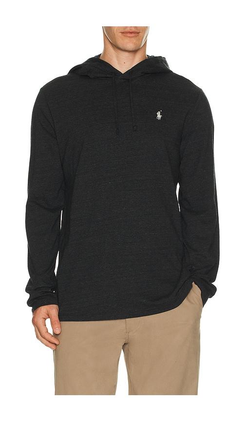 Polo Ralph Lauren Long Sleeve Hooded T-Shirt in Grey by POLO RALPH LAUREN