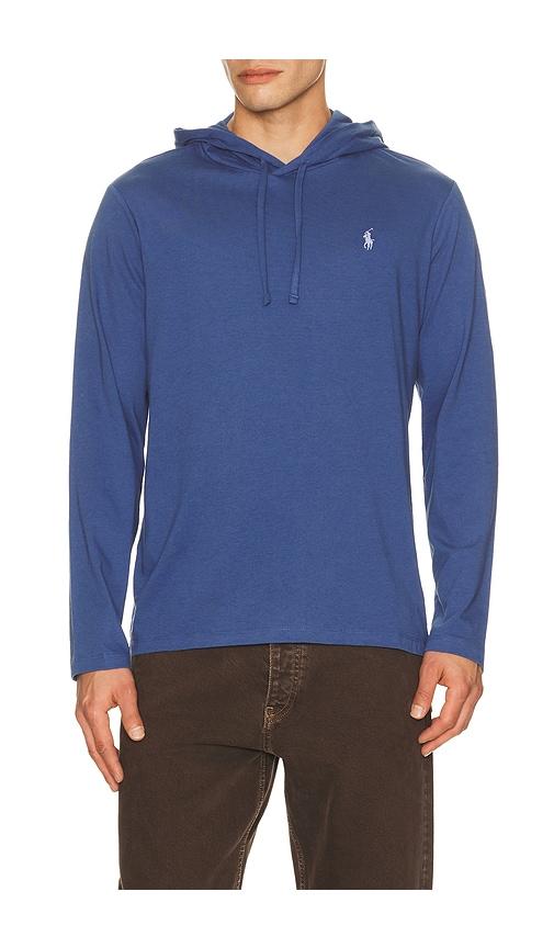 Polo Ralph Lauren Long Sleeve Jersey Knit Hooded T-Shirt in Royal by POLO RALPH LAUREN