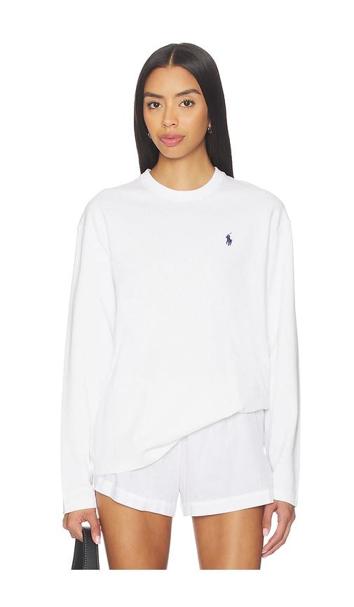 Polo Ralph Lauren Long Sleeve T-shirt in White by POLO RALPH LAUREN