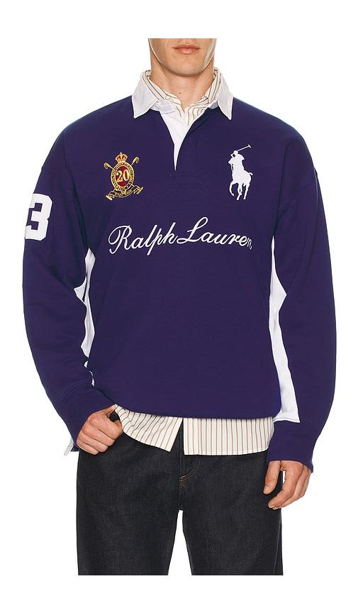 Polo Ralph Lauren Magic Fleece Big Pony Rugby Sweatshirt in Blue by POLO RALPH LAUREN